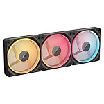 Ventilateur Boîtier Corsair iCUE LINK LX120-R RGB Triple Pack - Noir + iCUE LINK System Hub - Autre vue