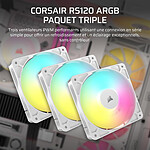Ventilateur Boîtier Corsair RS120 ARGB Triple Pack - Blanc - Autre vue