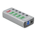 Hub USB DeLock Hub USB 3.0 à 6 ports avec 1 port USB-A dédié à la charge (5V 2.4A) et 1 port USB-C PD 3.0 - Autre vue