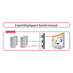 Switch DisplayPort DeLock Commutateur DisplayPort 1.4 - 2 ports avec interrupteurs - Autre vue