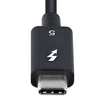 Câble USB StarTech.com Câble Thunderbolt 5 (80 Gb/s) USB-C - M/M - 0.5 m - Noir - Autre vue
