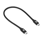 Câble USB OWC Câble Thunderbolt 5 (80 Gb/s) USB-C - M/M - 0.3 m - Noir - Autre vue