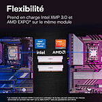 Mémoire RAM Crucial Pro Overclocking - 2 x 16 Go (32 Go) - DDR5 6000 MHz - CL36 - Blanc - Autre vue