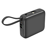 Batterie et powerbank Akashi Batterie de Secours avec câbles USB-C et Lightning intégrés - 10 000 mAh (Noir) - Autre vue