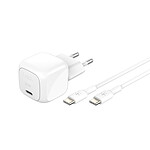 Chargeur Belkin BoostCharge Chargeur secteur USB-C (30 W) + Câble USB-C vers USB-C - Blanc - Autre vue