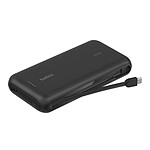 Batterie et powerbank Belkin Batterie externe 20K 30W avec câble USB-C intégré - Noir - Autre vue