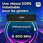 Mémoire Crucial Pro Overclocking - 2 x 32 Go (64 Go) - DDR5 6000 MHz - CL40 - Noir  - Autre vue