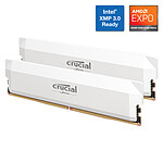 Mémoire RAM Crucial Pro Overclocking - 2 x 16 Go (32 Go) - DDR5 6000 MHz - CL36 - Blanc - Autre vue