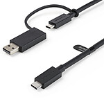 Câble USB StarTech.com USB-C avec adaptateur USB-A - M/M - 1 m - Noir - Autre vue