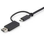 Câble USB StarTech.com USB-C avec adaptateur USB-A - M/M - 1 m - Noir - Autre vue