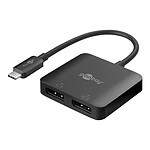 Adaptateur DisplayPort Goobay Adaptateur USB-C vers 2 DisplayPort 1.4 - Autre vue