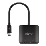 Adaptateur DisplayPort Goobay Adaptateur USB-C vers 2 DisplayPort 1.4 - Autre vue