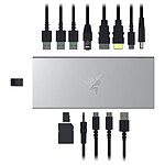 Station d'accueil PC portable Razer USB 4 Dock - Blanc - Autre vue