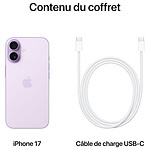 Smartphone Apple iPhone 17 Lavande - 256 Go - Autre vue
