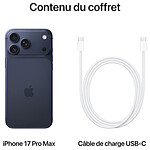 Smartphone Apple iPhone 17 Pro Max Bleu Intense - 1 To - Autre vue