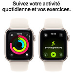 Montre connectée Apple Watch SE 3 GPS + Cellular 40 mm Aluminium Lumière Stellaire Bracelet Sport Lumière Stellaire M/L - Autre vue