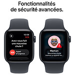 Montre connectée Apple Watch SE 3 GPS + Cellular 40 mm Minuit Bracelet Sport Sport Minuit S/M  - Autre vue