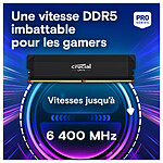 Mémoire Crucial Pro DDR5 Overclocking - 2 x 16 Go (32 Go) -  6400 MHz - CL38 - Autre vue