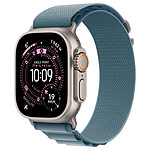 Montre connectée Apple Watch Ultra 3 GPS + Cellular 49 mm Titane Naturel Boucle Alpine Bleu Clair M - Autre vue