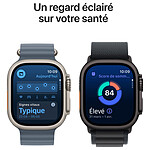 Montre connectée Apple Watch Ultra 3 GPS + Cellular 49 mm Titane Naturel Boucle Alpine Bleu Clair S - Autre vue