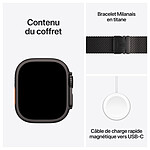 Montre connectée Apple Watch Ultra 3 GPS + Cellular 49 mm Titane Noir Bracelet Milanais en Titane Noir M - Autre vue