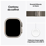 Montre connectée Apple Watch Ultra 3 GPS + Cellular 49 mm Titane Naturel Bracelet Milanais en Titane Naturel S - Autre vue