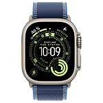 Montre connectée Apple Watch Ultra 3 GPS + Cellular 49 mm Titane Naturel Boucle Trail Bleu/Bleu Vif S/M - Autre vue