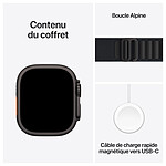 Montre connectée Apple Watch Ultra 3 GPS + Cellular 49 mm Titane Noir Boucle Alpine Noir L - Autre vue