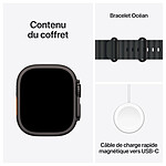 Montre connectée Apple Watch Ultra 3 GPS + Cellular 49 mm Titane Noir Bracelet Océan Noir - Autre vue