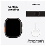 Montre connectée Apple Watch Ultra 3 GPS + Cellular 49 mm Titane Noir Boucle Trail Noir/Charbon M/L - Autre vue