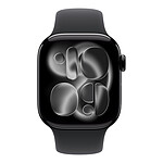 Montre connectée Apple Watch Series 11 GPS - Aluminium Noir de Jais - Bracelet Sport Noir - 42 mm - Taille S/M - Autre vue