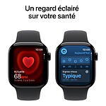 Montre connectée Apple Watch Series 11 GPS - Aluminium Noir de Jais - Bracelet Sport Noir - 46 mm - Taille S/M  - Autre vue