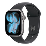 Montre connectée Apple Watch Series 11 GPS - Aluminium Gris sidéral  - Bracelet Sport Noir - 42 mm - Taille M/L - Autre vue
