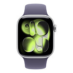 Montre connectée Apple Watch Series 11 GPS - Aluminium Argent  - Bracelet Sport Violet  - 46 mm - Taille S/M - Autre vue
