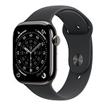 Montre connectée Apple Watch Series 11 GPS + Cellular - Titane Ardoise - Bracelet Sport Noir - 42 mm - Taille M/L - Autre vue