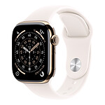 Montre connectée Apple Watch Series 11 GPS + Cellular - Titane Or - Bracelet Sport Rose - 46 mm - Taille S/M - Autre vue