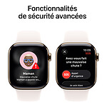 Montre connectée Apple Watch Series 11 GPS + Cellular - Titane Or - Bracelet Sport Rose - 46 mm - Taille S/M - Autre vue