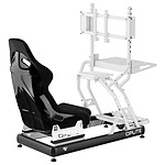 Cockpit / Siège de simracing OPLITE Cockpit R8 Fury - Blanc - Autre vue