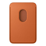 Coque et housse Apple Porte-cartes en tissage fin pour iPhone avec MagSafe - Roux Orangé - Autre vue