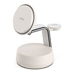 Chargeur Belkin UltraCharge Pro Station de Recharge 3-en-1 avec Qi2 (Sable) - Autre vue