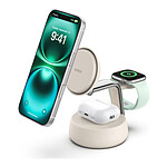 Chargeur Belkin UltraCharge Pro Station de Recharge 3-en-1 avec Qi2 (Sable) - Autre vue