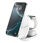 Chargeur Belkin UltraCharge Socle de Recharge 3-en-1 Aimantée et Pliable avec Qi2 (Blanc) - Autre vue