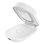 Chargeur Belkin UltraCharge Socle de Recharge 3-en-1 Aimantée et Pliable avec Qi2 (Blanc) - Autre vue