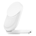Chargeur Belkin UltraCharge Socle de Recharge 2-en-1 Aimantée et Pliable avec Qi2 (Blanc) - Autre vue