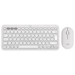 Clavier souris bureautique Logitech Pebble 2 Combo - Blanc - Autre vue