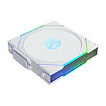 Ventilateur Boîtier Lian Li Uni Fan TL LCD Wireless 120 Reverse Blade Pack de 3 - Blanc  - Autre vue