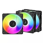 Ventilateur Boîtier Arctic P12 Pro Reverse A-RGB Pack de 3 - Noir  - Autre vue