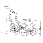 Cockpit / Siège de simracing OPLITE GTR S8 Infinity Force - Blanc - Autre vue