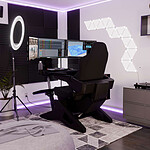 Bureau gamer MWE LAB Emperor S2 Noir carbone - Autre vue