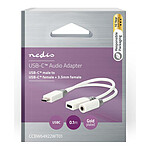 Adaptateur USB Nedis Adaptateur USB-C vers USB-C/Jack 3.5 mm (M/F) - 0.10 m - Blanc - Autre vue